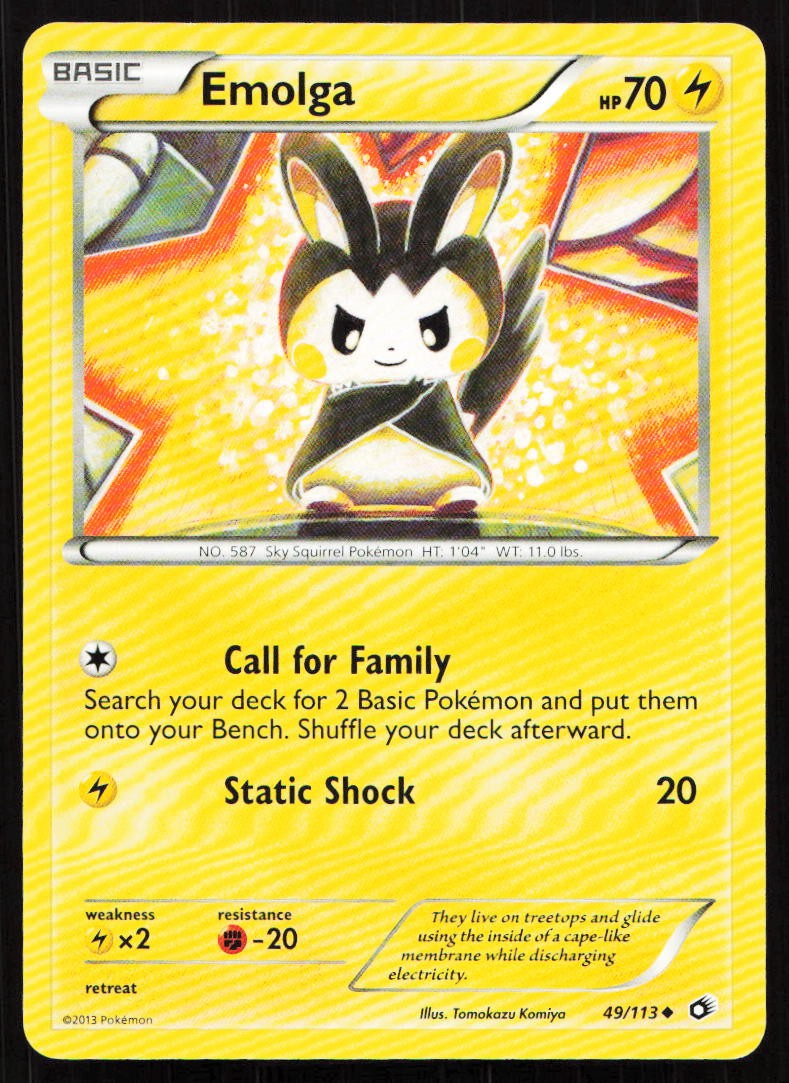 Emolga 49/113 Uncommon Legendary Treasures Near Mint