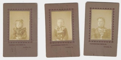 3 Old Photos Deysher Family of Colebrookdale Berks County PA Lettie Oscar Olivia
