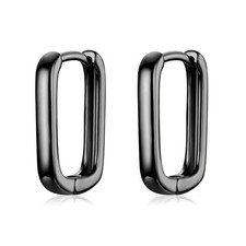 925 Sterling Silver Square Hoop Earrings for Teen Small Sleeper Hoop Earrings fo