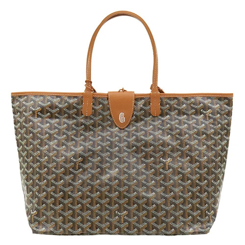 GOYARD Saint Louis PM Tote Bag Calfskin / PVC / Canvas Black Unisex #HDB1045