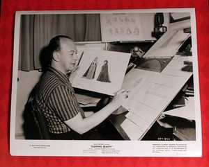 Walt Disney Studio Animator MARC DAVIS 1955 b/w Photo Sleeping Beauty