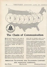 Magazine Ad - 1912 - AT&T / Bell System - Chain of Communication
