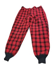 Vtg 60s Woolrich Hunting Pants Men's 34 Wool Heavy Duty Thick Red Buffalo Plaid