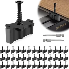 Gyykzz 500 Pack Hidden Deck Fasteners for Composite Decking Board, Composite ...