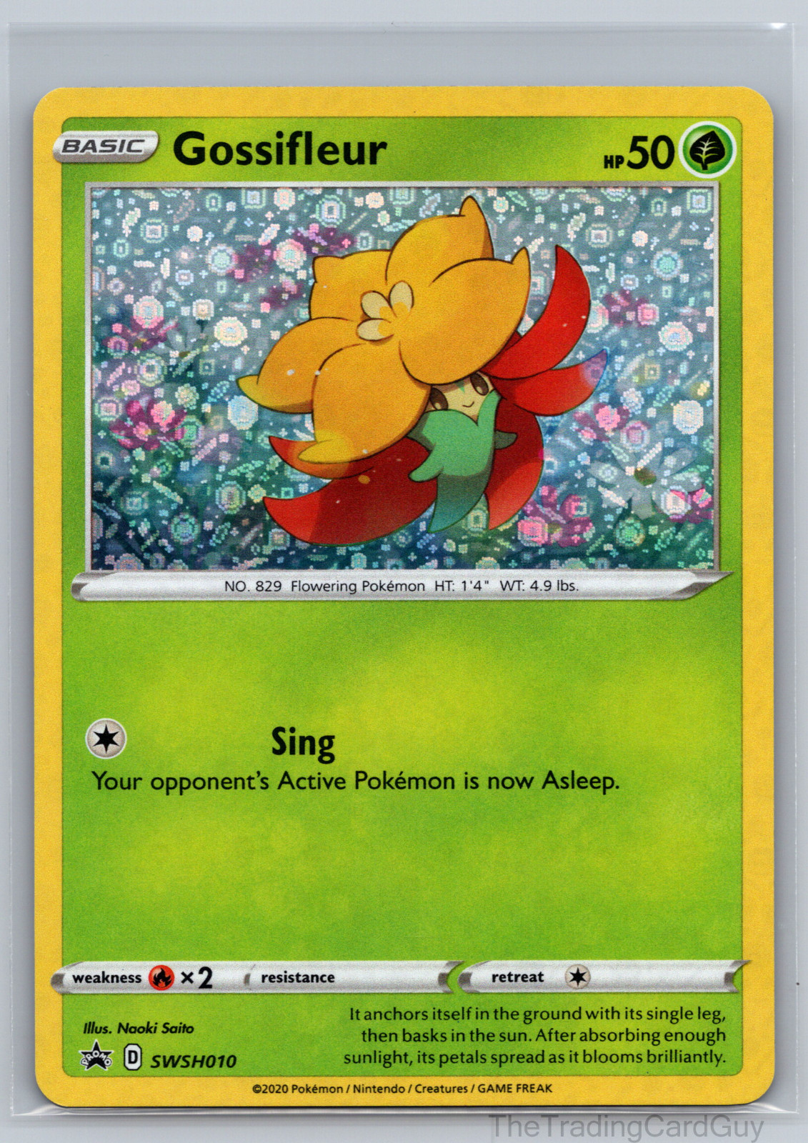 Gossifleur - SWSH010 - General Mills Holo SWSH Black Star Promo Pokemon Card NM