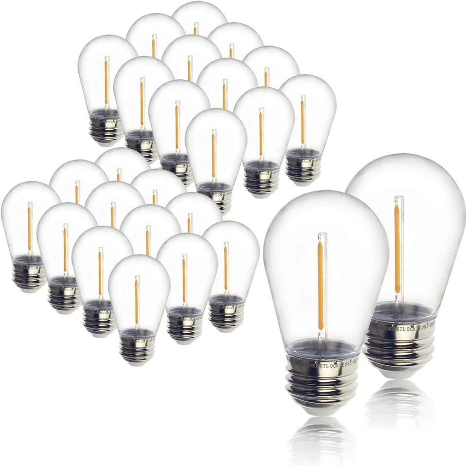 48-Pack 1W LED String Light Bulbs, Warm White - Image 3 of 4