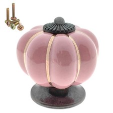 5 Pack Vintage Ceramic Pumpkin Cabinet Knobs, Kitchen Cabinet Drawers Dresser...
