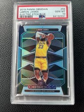 2019-20 Panini Obsidian LeBron James #55 Electric Etch Blue 12 /16 Gem Mint 10