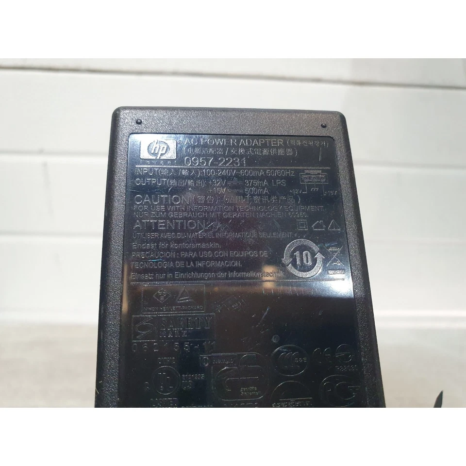 HP 0957-2231 AC Power Adapter Black 32 Volt 375mA for Photosmart C3180 Printer - Image 3 of 4
