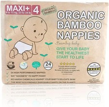 Beaming Baby Organic Bamboo Nappies Size 4 (9-15 kg, 24 nappies) 0.67 per nappy