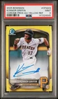 2025 Bowman Konnor Griffin Chrome Prospect Yellow Refractor Auto /75 PSA 9
