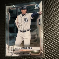 2021 Bowman Chrome - Miguel Cabrera #44 Detroit Tigers Baseball Card