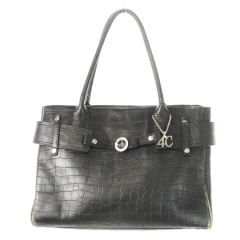 Yondusi 4C Tote Bag Handbag Leather Rhinestone Black /Ck11 Gy18 Women'S