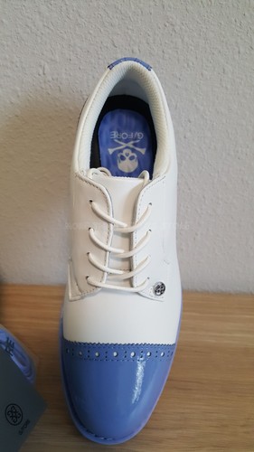 G/FORE Women's Cap Toe Gallivanter Golf Shoes  Snow/Vista Blue G4LS22EF04 - Picture 10 of 12