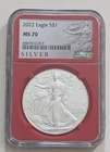 2022 EAGLE $1 SILVER NGC MS70 COIN RED CORE SKU 6567312-017
