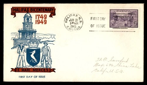 Mayfairstamps Canada FDC 1949 Halifax Men Building First Day Cover aax_06495