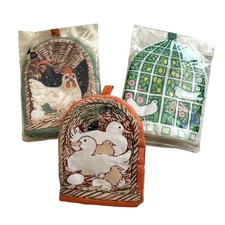 Lot 3 Vintage Egg Cosy Cozy Pat Albeck Design Centre London Chicken Bird Ducks