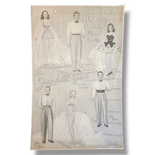 Ziegfeld Girl Paper Dolls 1941 Merrill Hollywood Stars Judy Garland Lana Turner