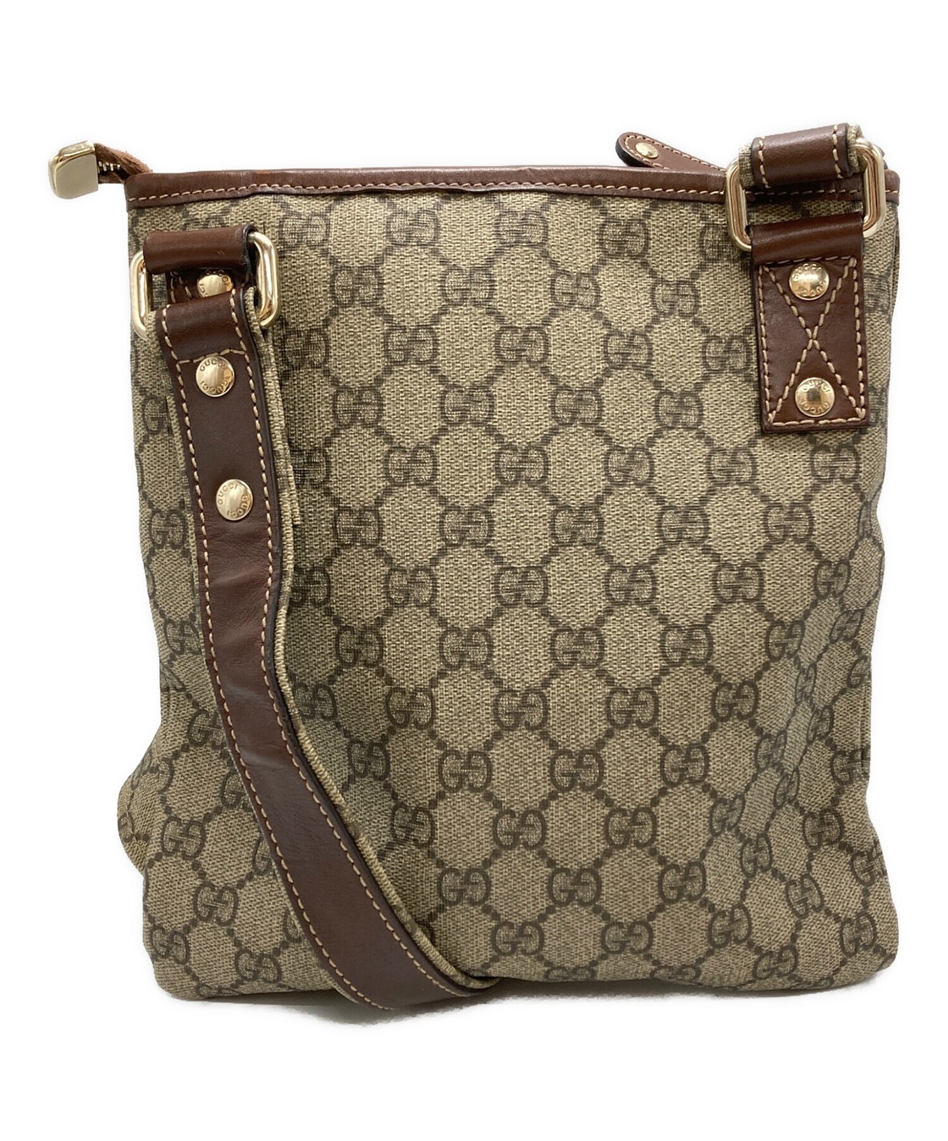 GUCCI GG Supreme Shoulder Bag Beige Canvas Leather Italy Model 246413 SN2596 thumbnail 13