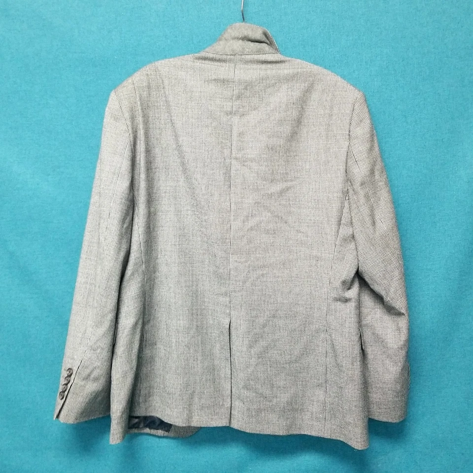 Chaqueta Blazer Ralph Ralph Lauren Dillard's Vintage Gris Espiga Lana Hombres 42S Foto 3 de 4