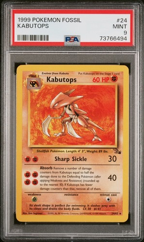 Kabutops (Unlimited) graded PSA 9 for sale on eBay