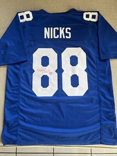 🏈 Hakeem Nicks Autographed Stitched Jersey – Blue | JSA Certified Red Ink