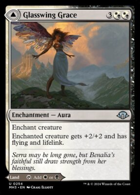 MTG Modern Horizons 3 U Glasswing Grace #0254 PLAYSET 4X X4