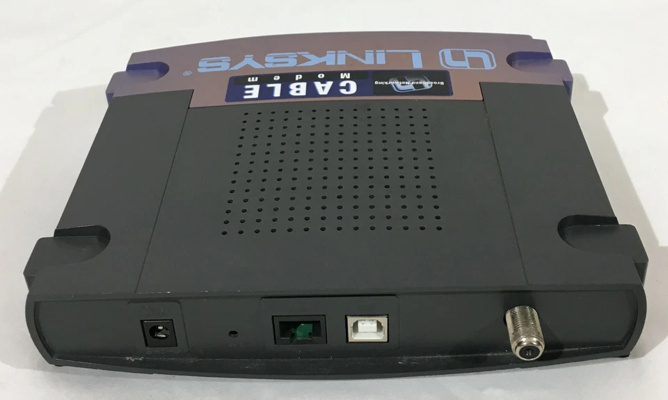 Linksys Cable Modem Model BEFCMU10 v2 with Ethernet & Cable Ports Tested Working - Image 3 of 4