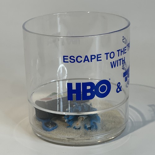 HBO & TCA Cable Escape To Tropics Cup Blue Umbrella Beach Sand Advertising Ad - Picture 2 of 7