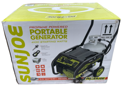 #ad Sun Joe 4100 Watt Portable Propane Generator w Electric Start SJG4100LP TV1 $599.99
