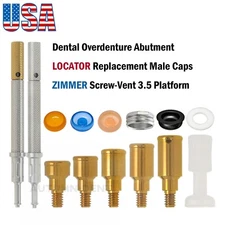 US Locator Abutment Zimmer Screw-Vent 3.5 Overdenture Cap Implant Abutment 1-5mm