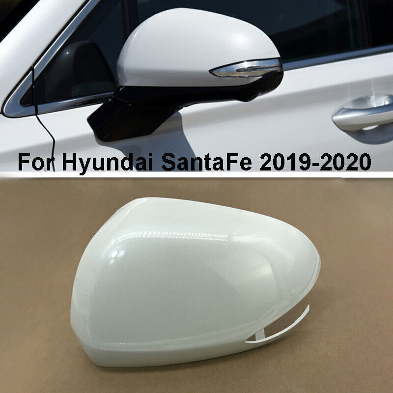 White LH Mirror Cover for 2019-2020 Hyundai SantaFe