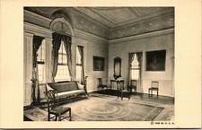 Mount Vernon Interior Banquet Hall George Washingtons Mansion BW Postcard
