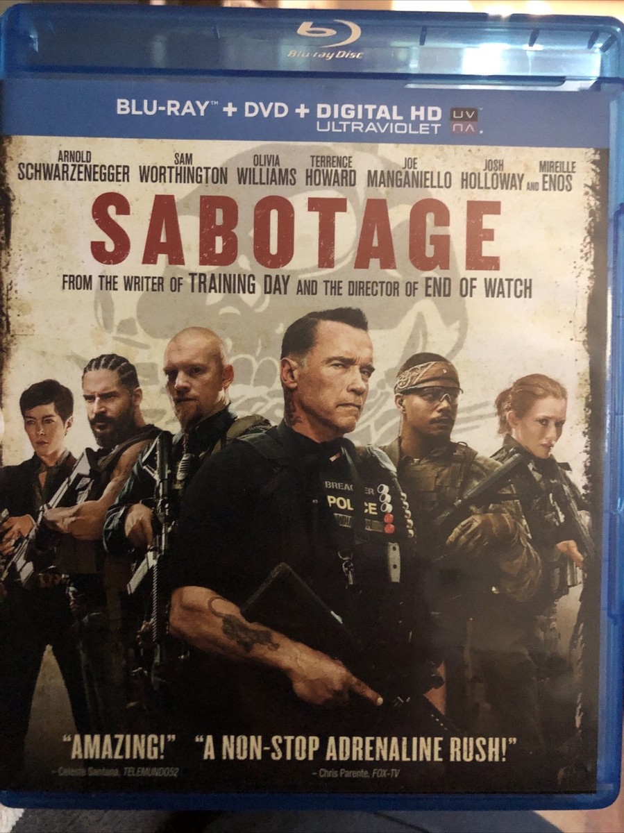 Sabotage (Blu-ray/DVD, 2014, 2-Disc Set, Includes Digital Copy