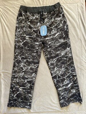Onyx Hydrovore Mens 2XL Rainwear Fishing Pants With Agua Element Camo XXL 