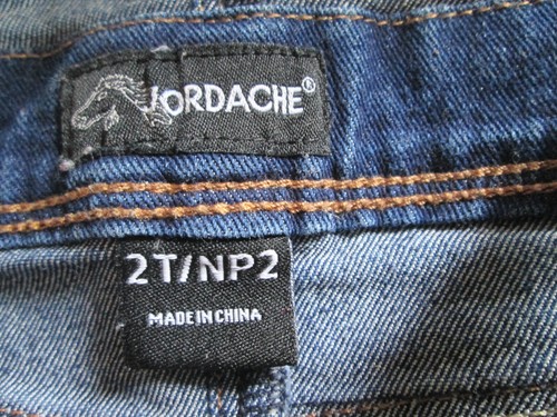 Jordache 4T Girls Kids Bibs Overalls Slim Western Skinny Blue Jeans Denim Cotton - Picture 5 of 9