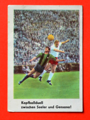 Heinerle Fußball Uwe Seeler Hamburger SV-Enric Gensana FC Barcelona ungeklebt