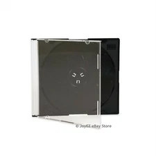 100 Slim 5.2mm Single Black CD Disc Storage Jewel Case