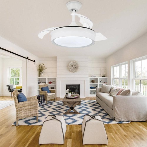 Bella Depot Ceiling Fan 6-Speed DC-Motor w/ Light Kit Integrated LED Dimmable - Picture 4 of 8