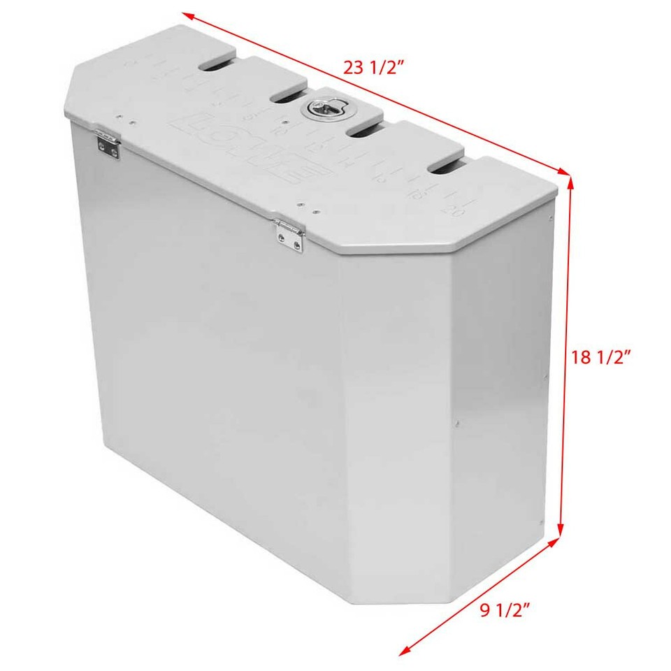 Lowe Boat Fishing Rod Storage Box 2299797 | Dolphin Gray Aluminum ...