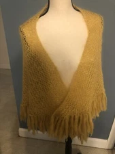 100% Mohair Shaw Wrap Scarf Hand Made In Greece By Tasi Hellas