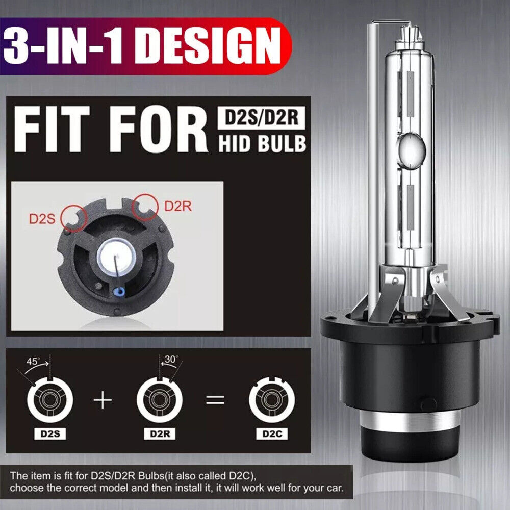 Duo Set D2S 8000K Xenon Bulbs – Standard Edition Headlight Replacements For VW, 35W, 85V, P32d-2 Base