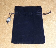 Swarovski Crystal Dark Blue Velvet Pouch Jewelry Bag 5" x 7"