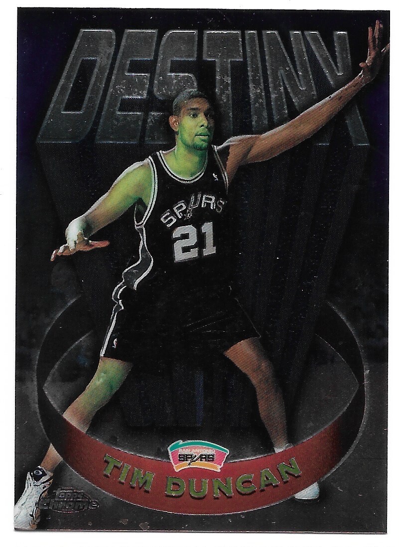 TIM DUNCAN 1997-98 Topps Chrome - Destiny #D8 Rookie SAN ANTONIO SPURS