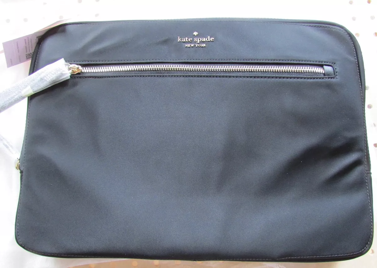 Kate Spade 15 Laptop Sleeve Messenger Bag Chelsea Black New $259