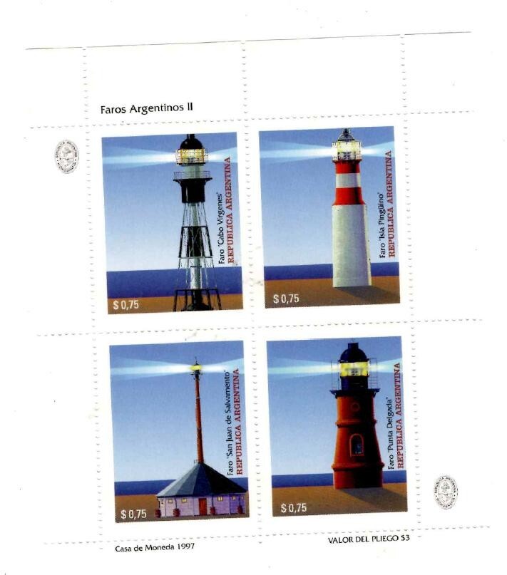 Argentina 1997 Lighthouse Sheetlet MNH