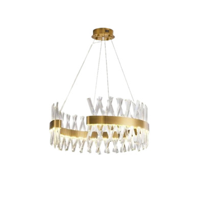 LED Kronleuchter Deckenleuchte gold rund Einbauleuchte für Wohnzimmer