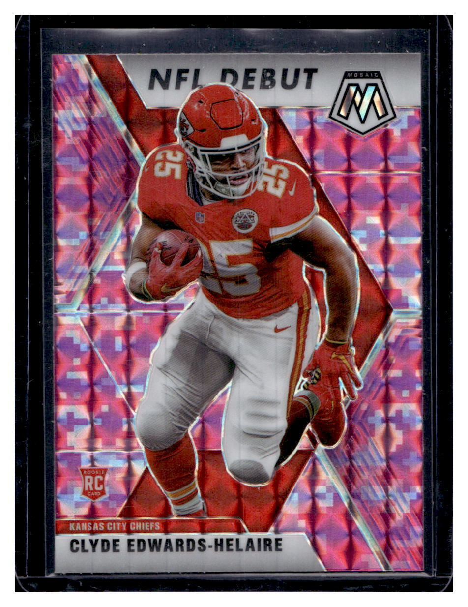 2020 Panini Mosaic NFL Debut #266 Clyde Edwards-Helaire pink Camo RC