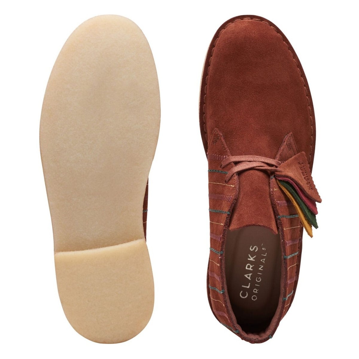 Rust Colored Clark original desert ankle boot. Clarks Originals Desert Boot Men Size 7.5 Beeswax Brown  main image 4