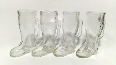 Lot of 4 Boot Mugs - 2 Frankenmuth Michigan Bavarian Inn & 2 Plain Boot Mugs